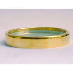 Solid Brass Ring with Glass